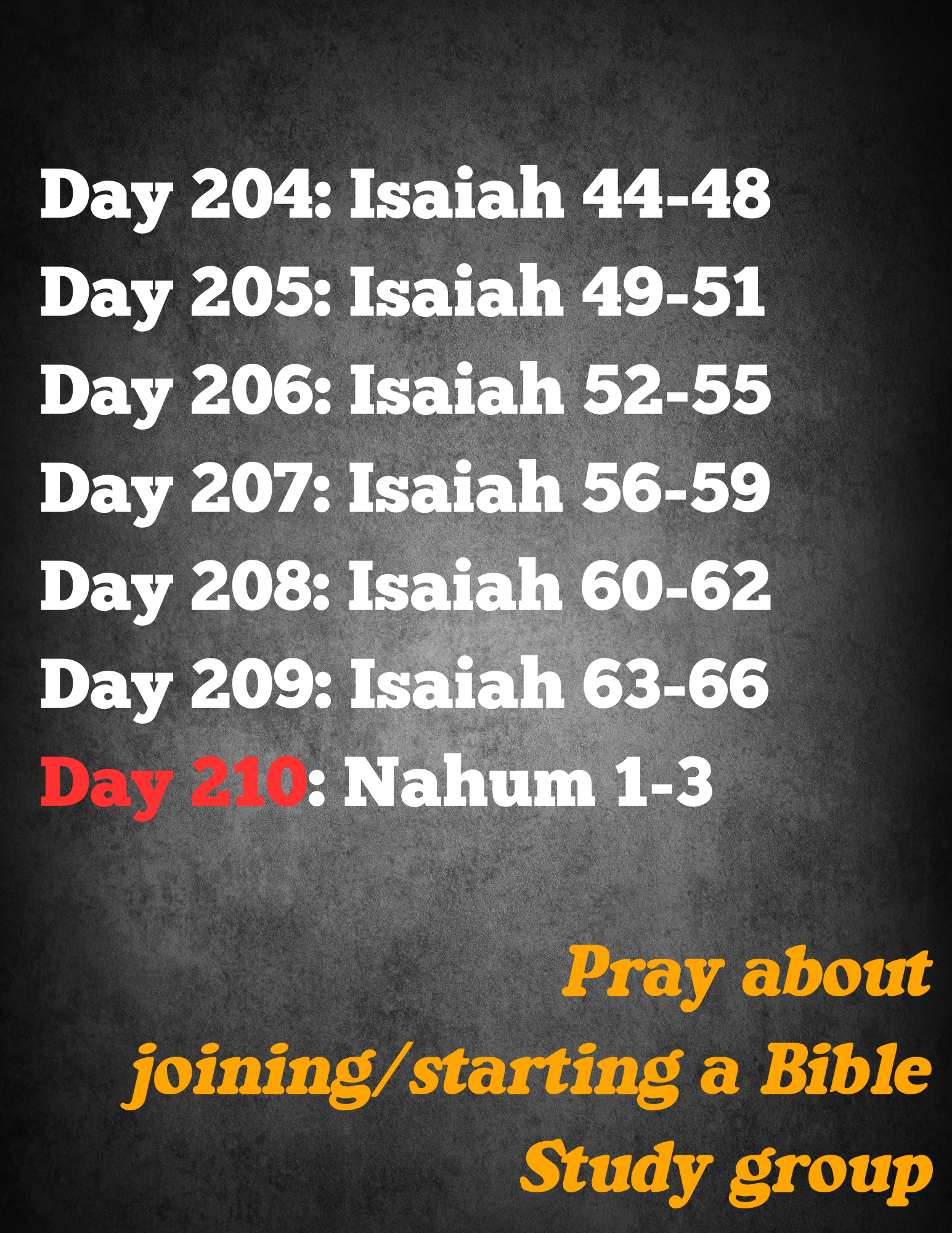 BIBLE READING PLAN-25